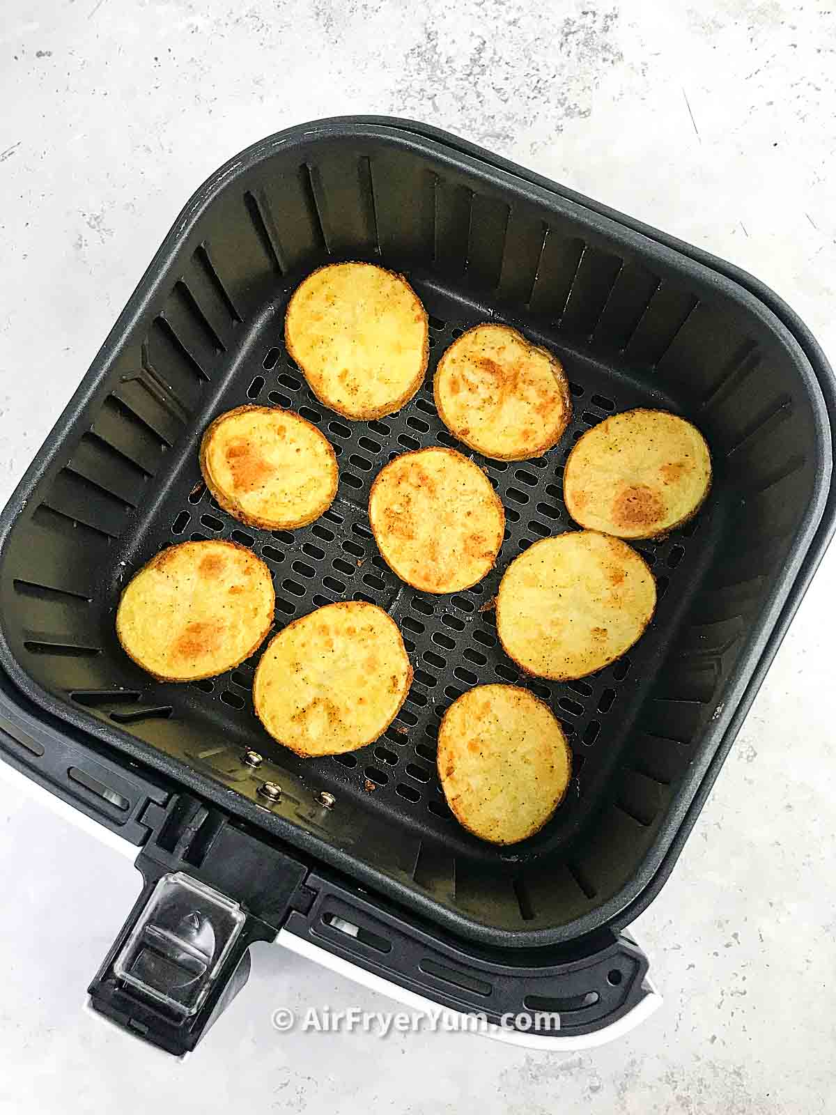 Air fryer loaded baked potato rounds Air Fryer Yum