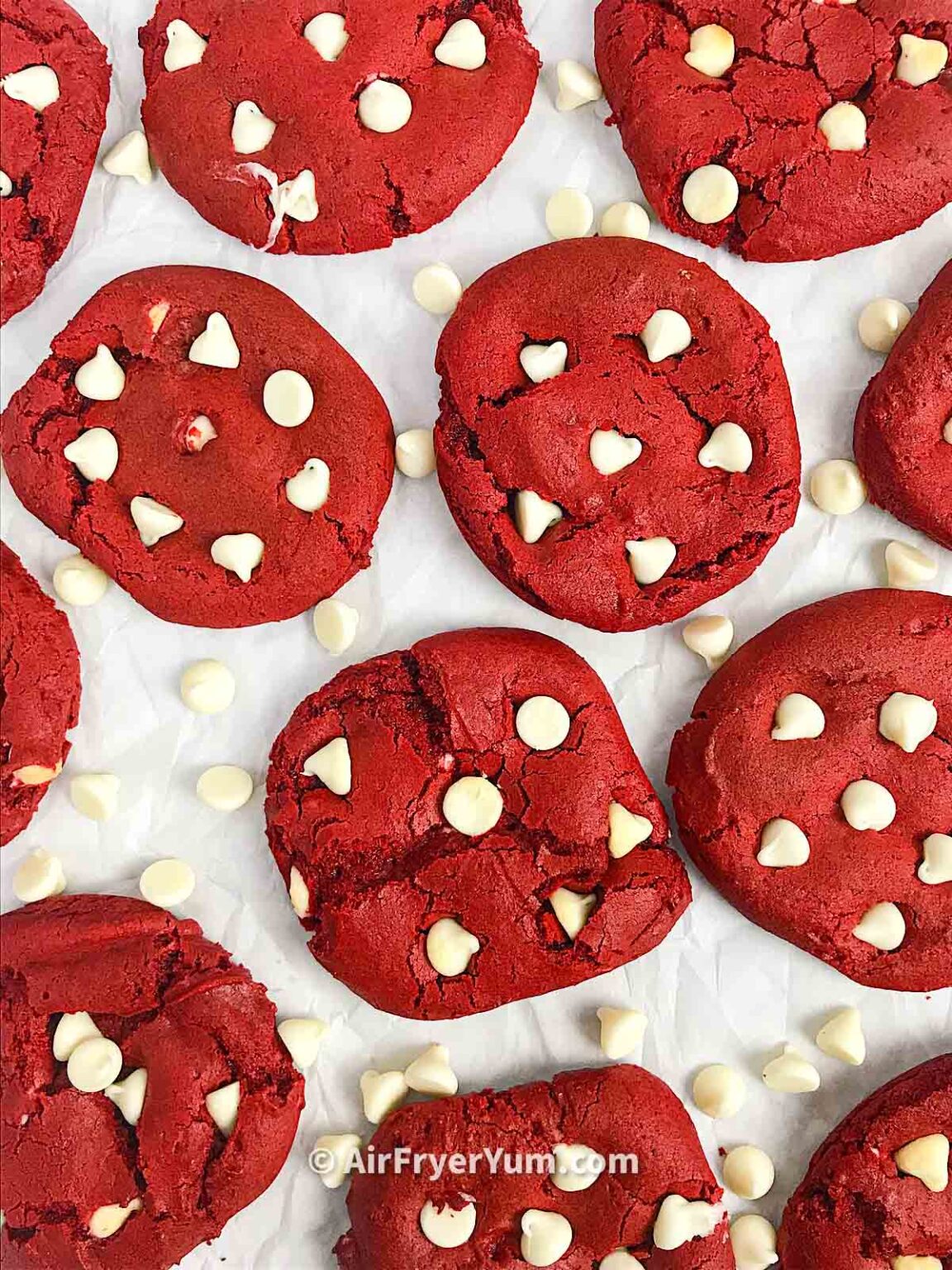 Air fryer Red velvet cookies from a cake mix Air Fryer Yum