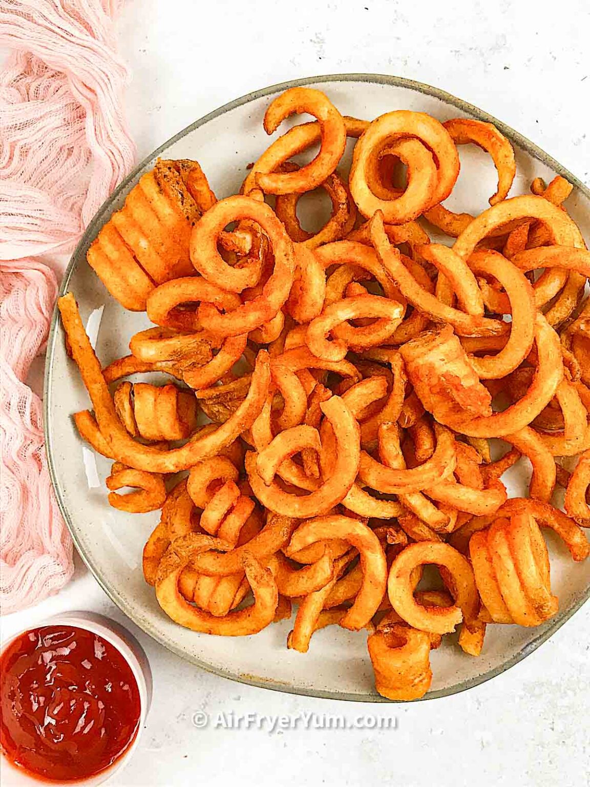Frozen curly fries in air fryer (Arby’s curly fries) Air Fryer Yum