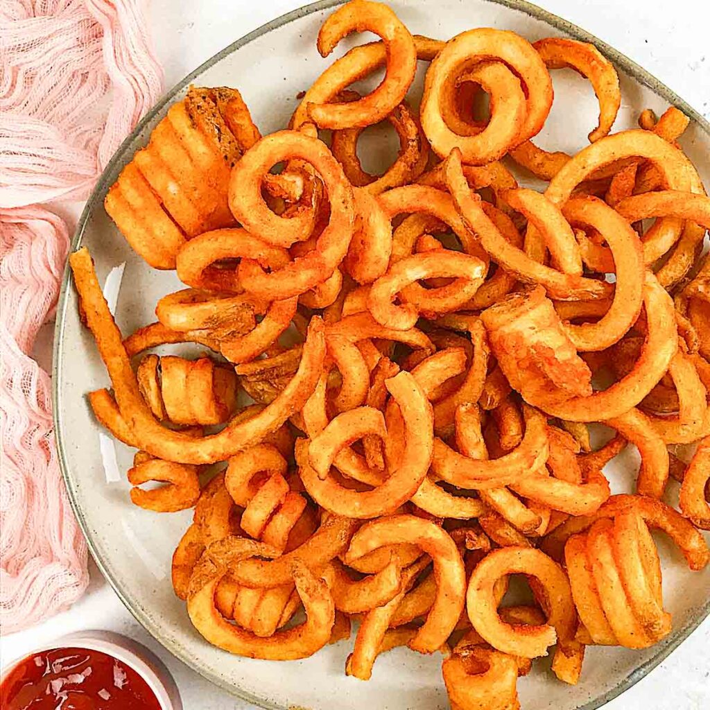Frozen curly fries in air fryer (Arby’s curly fries) Air Fryer Yum