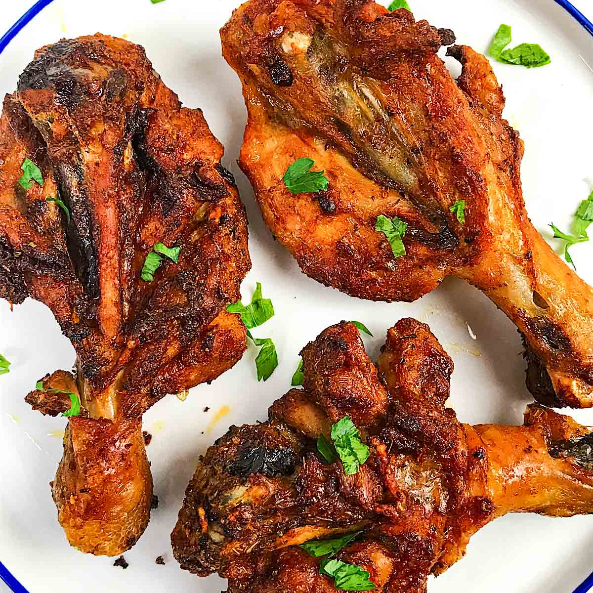 Air fryer butterfly chicken drumsticks (butterflied chicken legs)-image