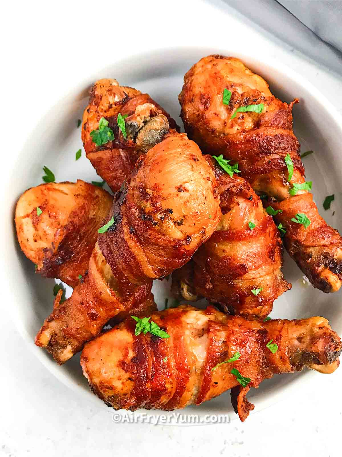 Air fryer bacon wrapped drumsticks Air Fryer Yum