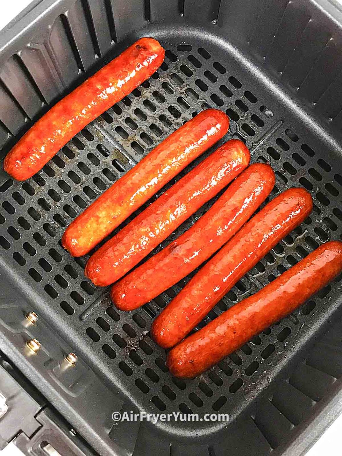 Air fryer hot dogs (Air fried hot dogs) Air Fryer Yum