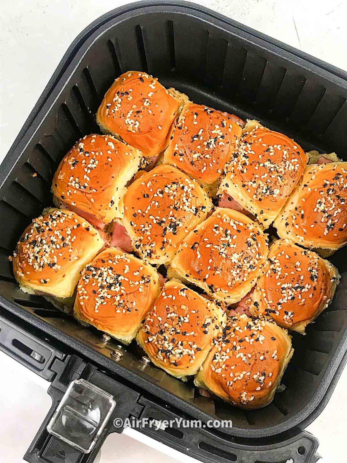 Air fryer Ham and cheese sliders Air Fryer Yum