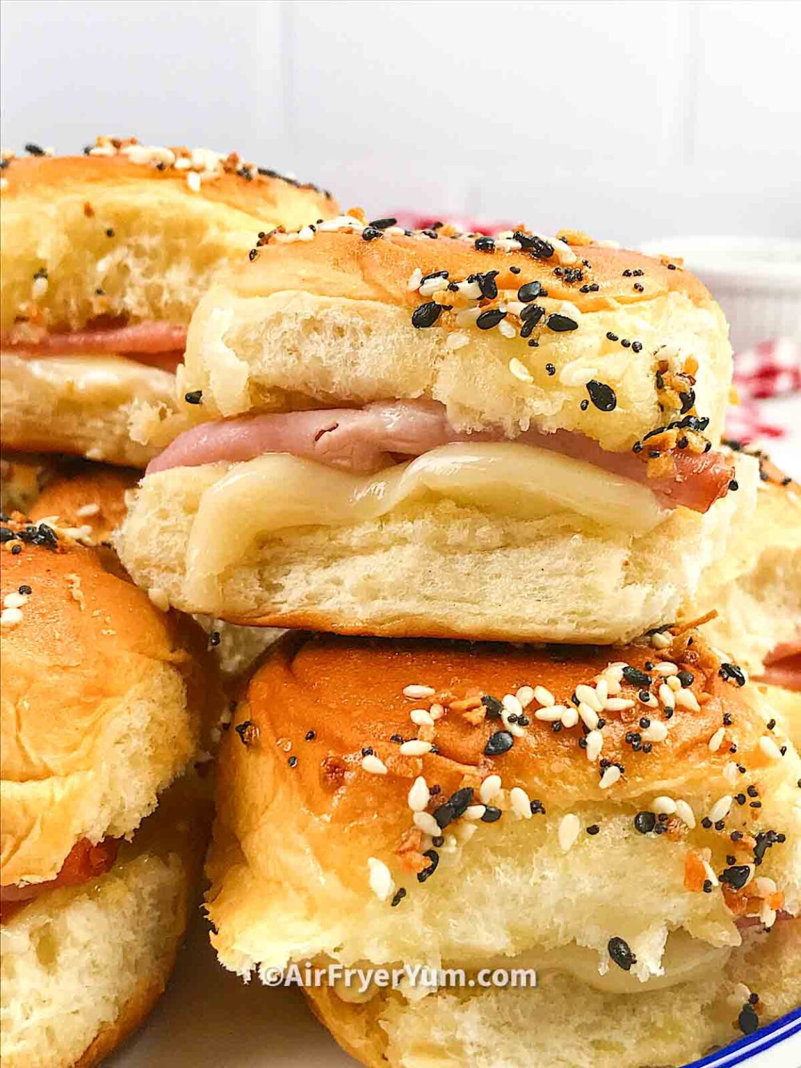 Air fryer Ham and cheese sliders Air Fryer Yum