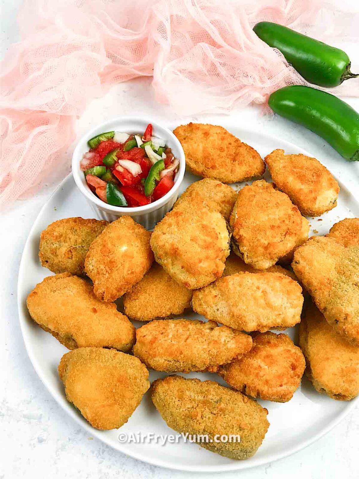 Frozen jalapeño poppers in air fryer (TGIF) Air Fryer Yum