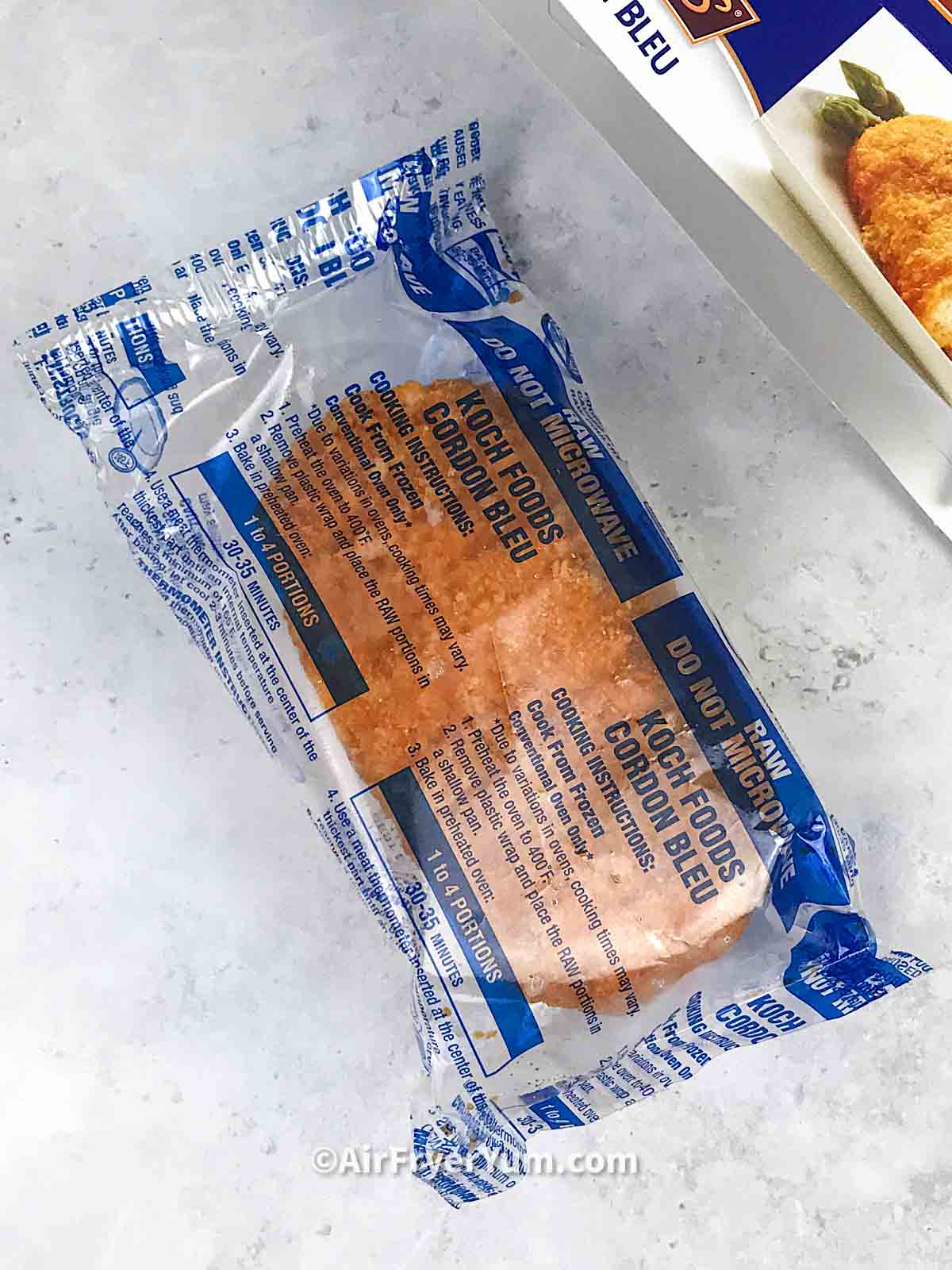 Frozen Chicken Cordon bleu in air fryer - Air Fryer Yum