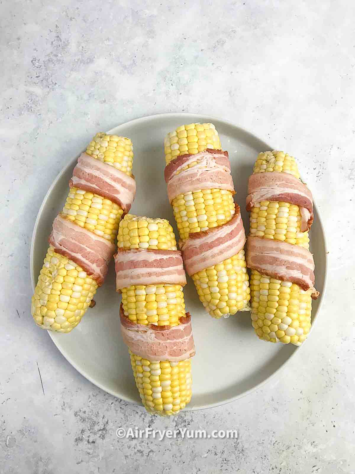 Air fryer bacon wrapped corn on the cob Air Fryer Yum