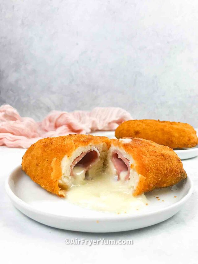 Frozen Chicken Cordon bleu in air fryer Air Fryer Yum