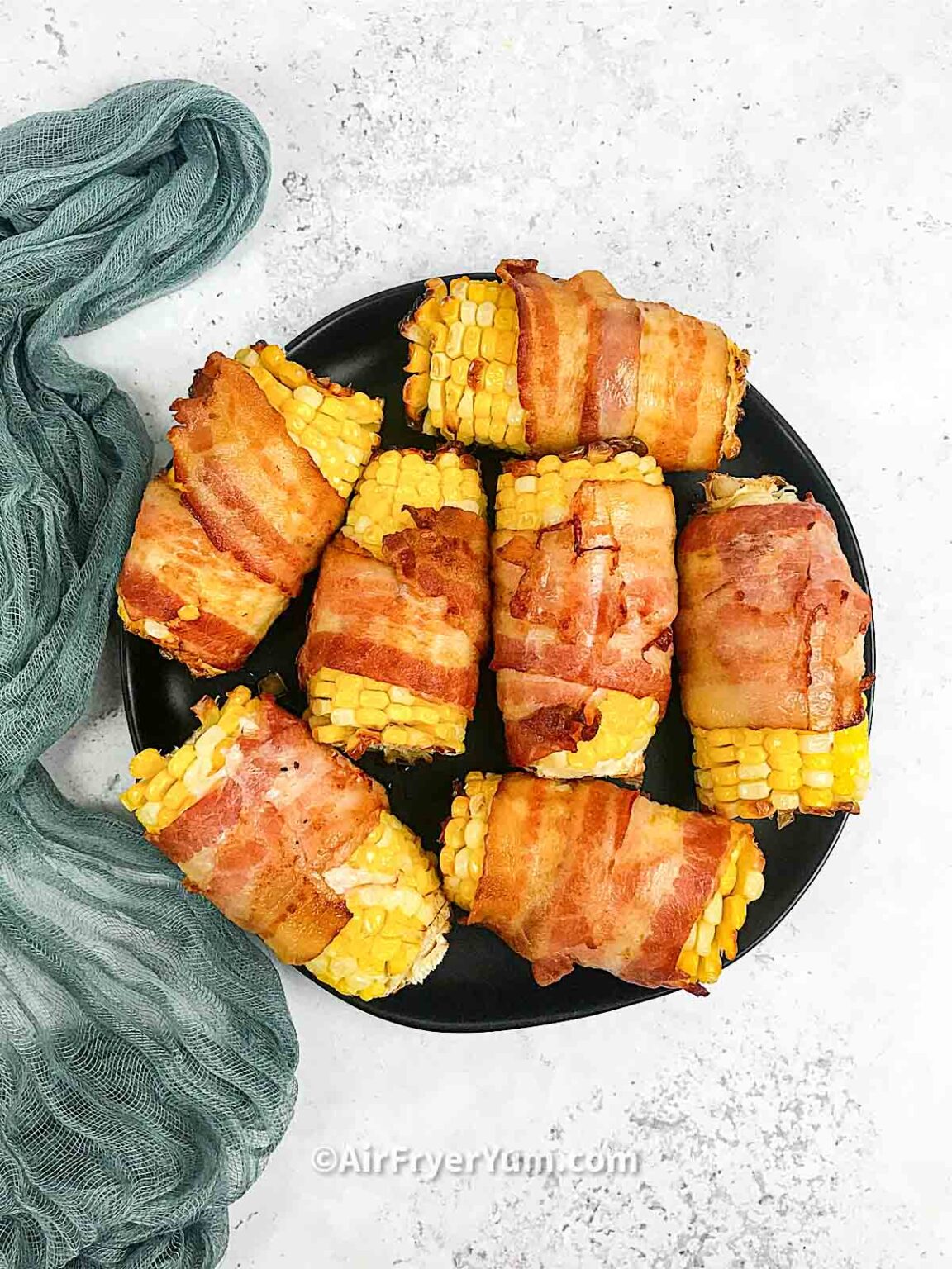 Air fryer bacon wrapped corn on the cob Air Fryer Yum