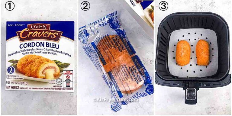 Frozen Chicken Cordon bleu in air fryer - Air Fryer Yum