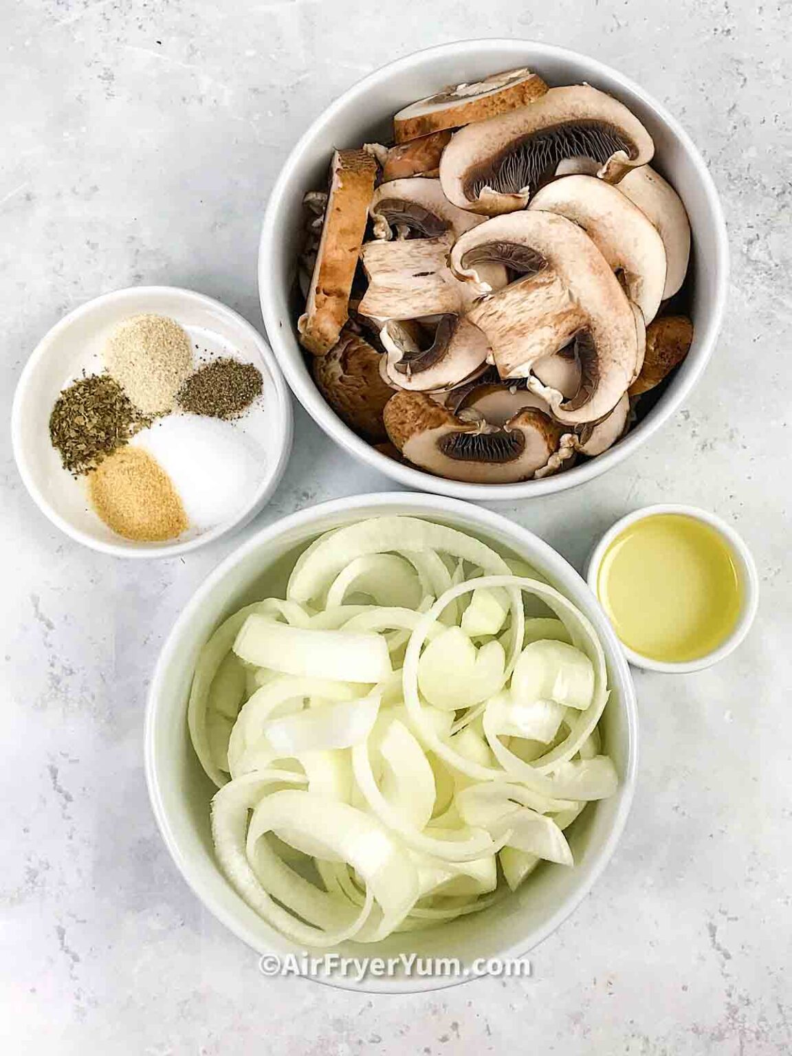 Air fryer mushrooms and onions Air Fryer Yum