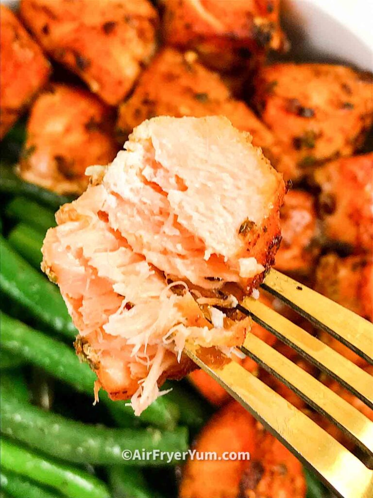 Air Fryer Salmon Bites - The Skinnyish Dish