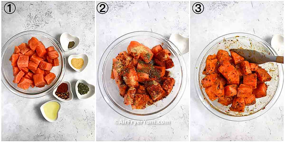 Air fryer Salmon bites - Air Fryer Yum