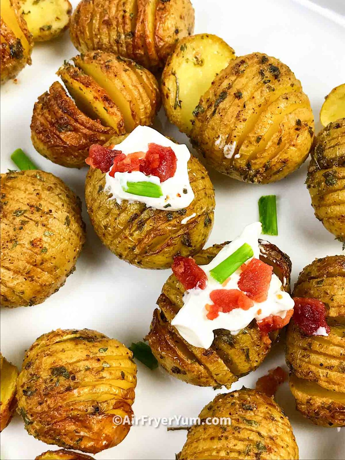 Air fryer Mini hasselback potatoes Air Fryer Yum