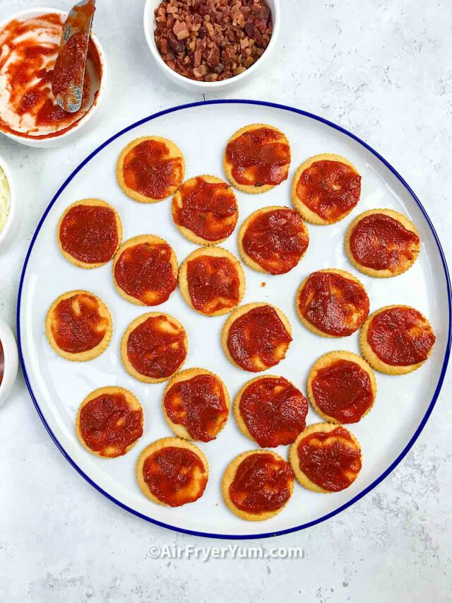Air fryer Ritz crackers pizza (Pizza Crackers) Air Fryer Yum
