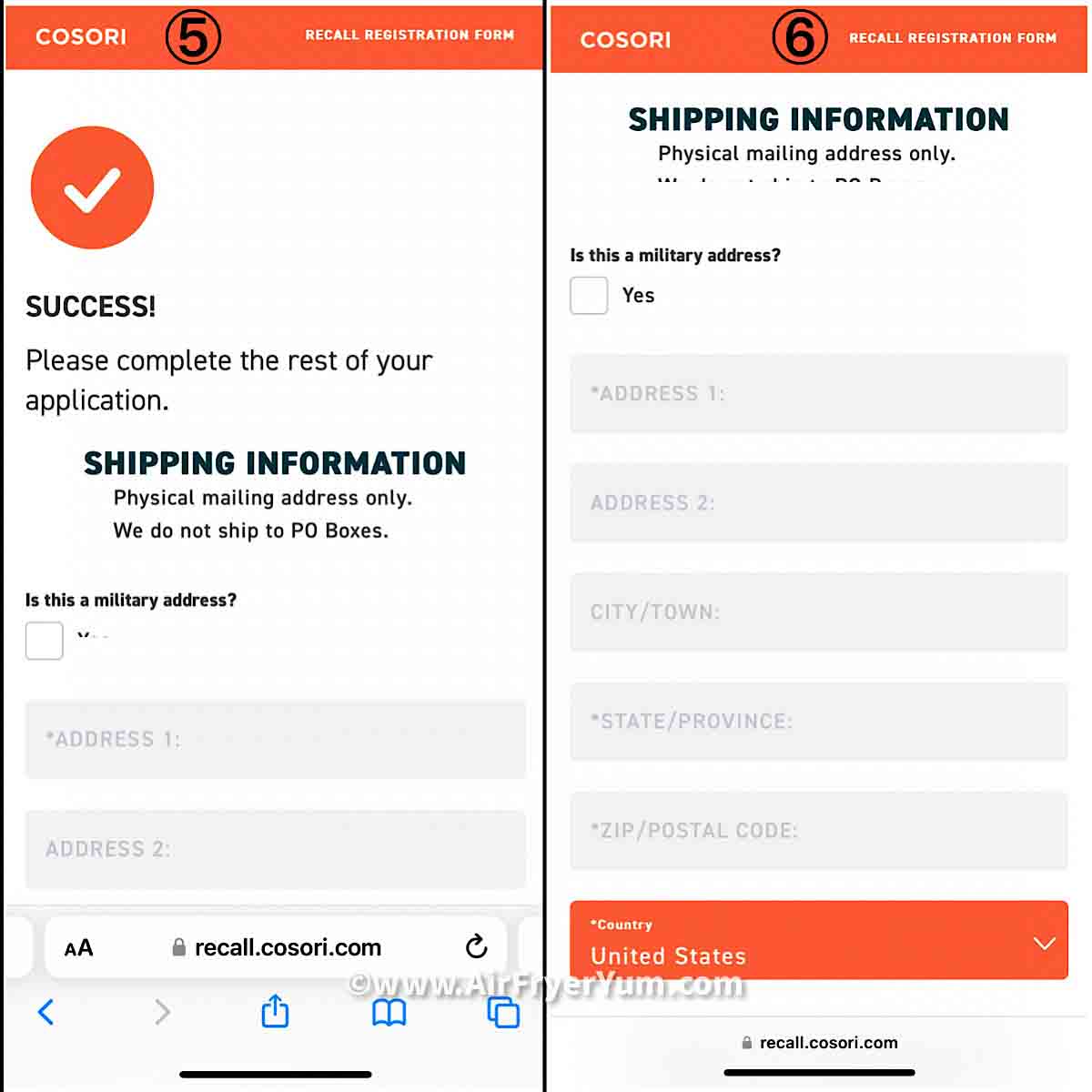 Cosori Air fryer recall Air Fryer Yum