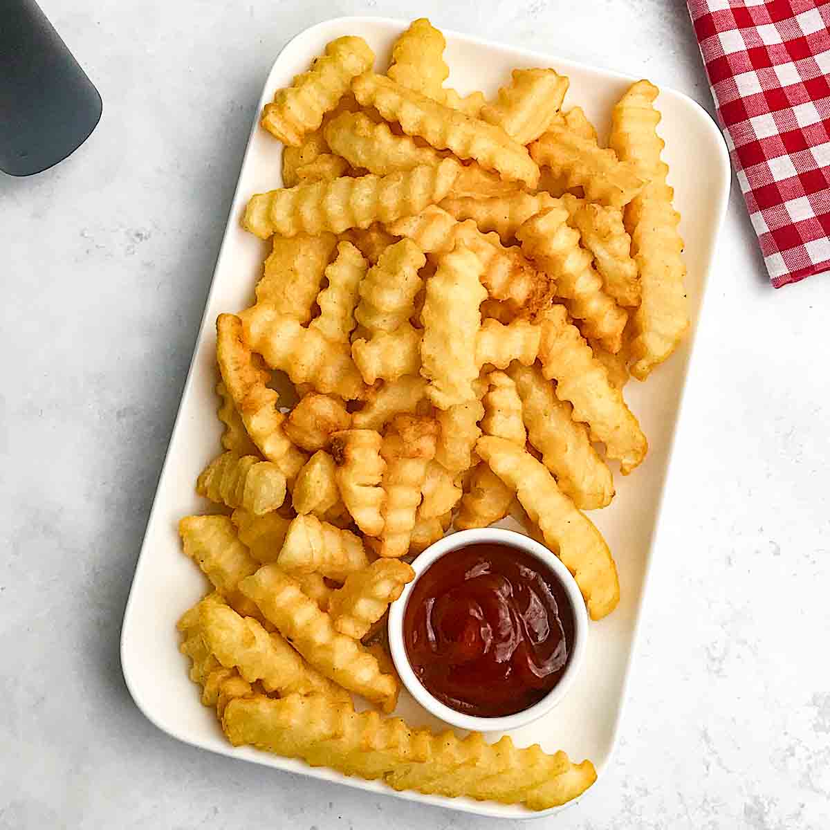 Air Fryer Frozen Crinkle French Fries - The Short Order Cook