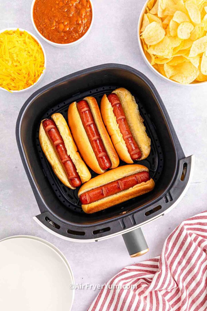 Air fryer chili cheese dogs Air Fryer Yum