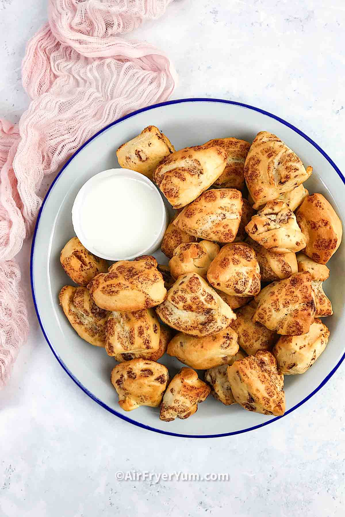 Air fryer cinnamon roll bites - Air Fryer Yum