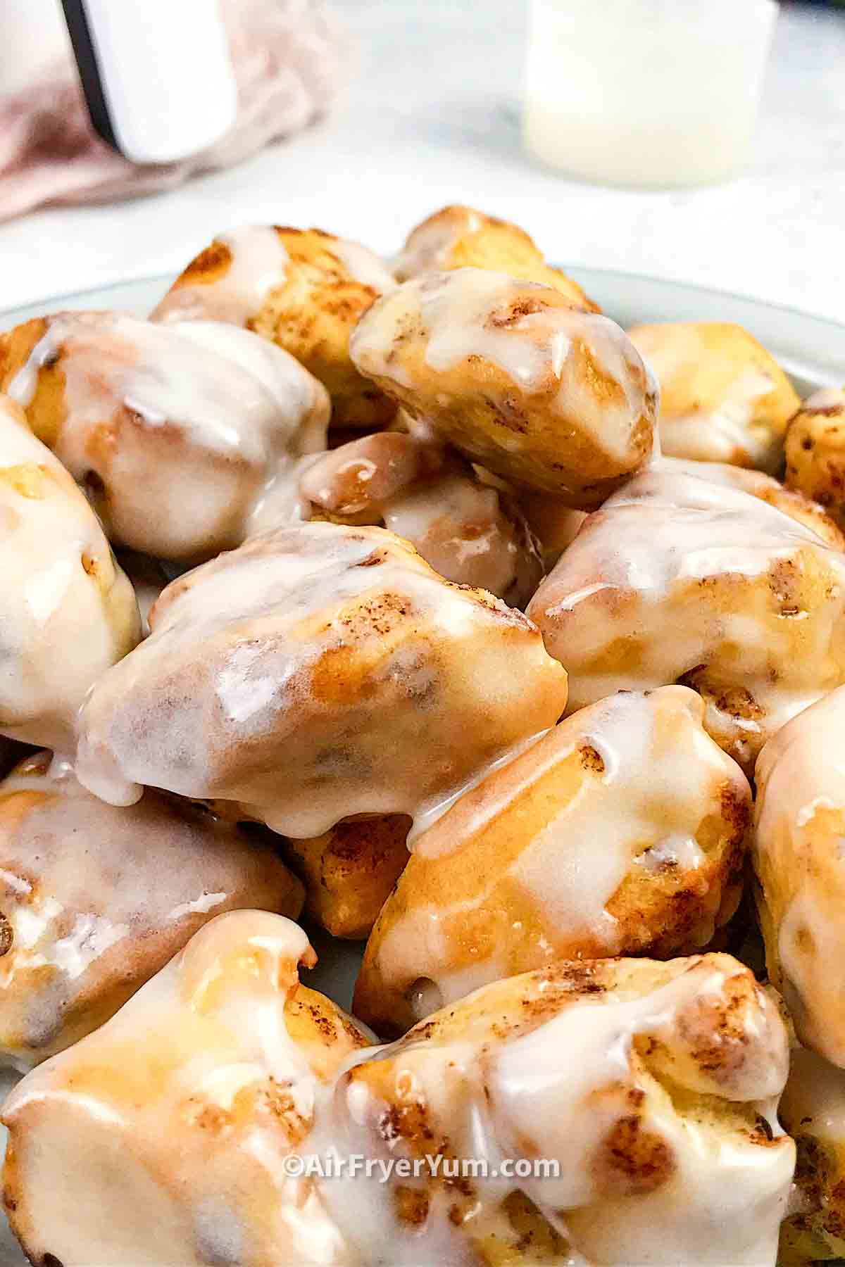 Air fryer cinnamon roll bites - Air Fryer Yum